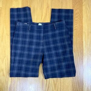 Weekend Max Mara Pants Cigarette Plaid Wool Black Multi (6)